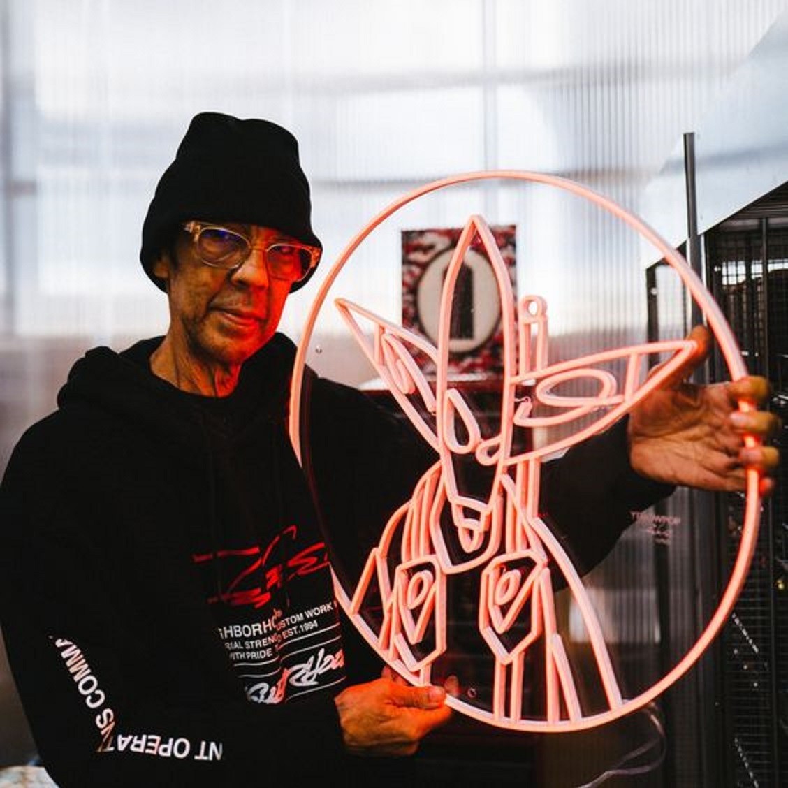 Tondo Red LED Neon Sign, view 2 of 2