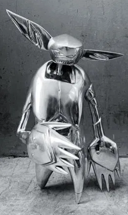 Futura FL-003 Pointman, silver bronze finish, with companion figure